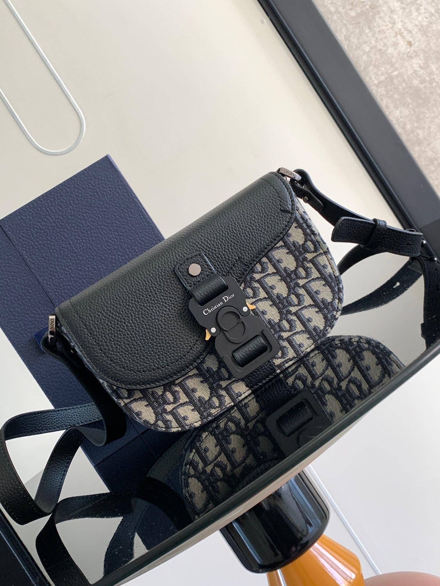 a1698658291357_3272.jpg Mini Saddle Messenger Bag with Flap - Image 1